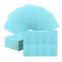 Amira Beauty Disposable Dental Bibs 13" x 18" – 3-Ply, Soft, Tear-Resistant, Waterproof Bibs for Dental, Nail, and Salon Professionals, Tattoo Napkins for Piercing, Blue, Bulk Pack of 50