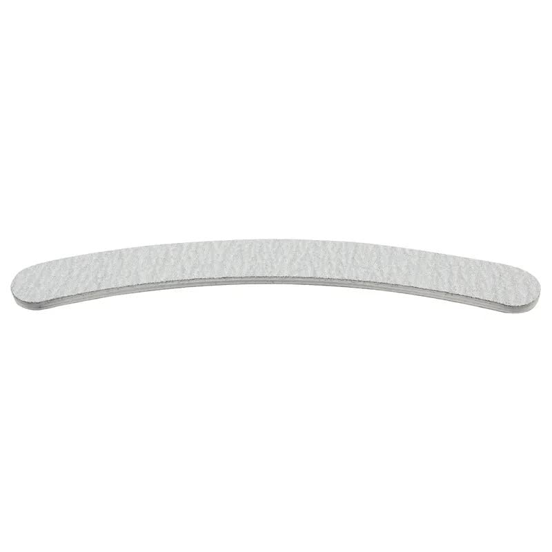 ForPro Professional Collection Zebra Curved Foam Board, 100/180 Grit, Double-Sided Manicure and Pedicure Nail Files, 7” L x .75” W, 12-Count