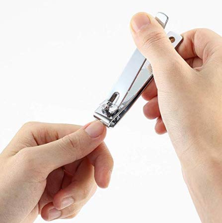 2PCS Professional Nail Clippers, Stainless Steel Fingernails & Toenails Clippers Nail Cutter and Nail File Grooming Kit for Men and Women