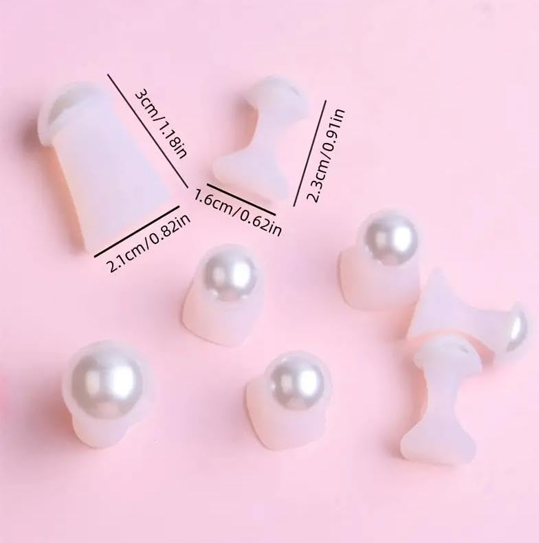 16pcs Toe Separator for Nail Polish Pedicure, Silicone Toe Spacers for Feet (Pearl)