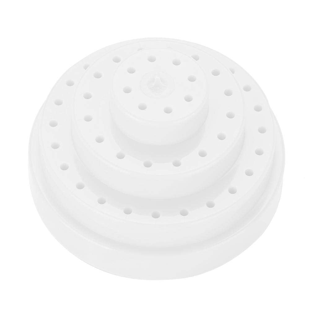 Sonew 48 Holes Nail Drill Bit Holder Professional Nail Art Plastic Drill Stand for Nail Art Drill Bit Organizer Box Holder(White)