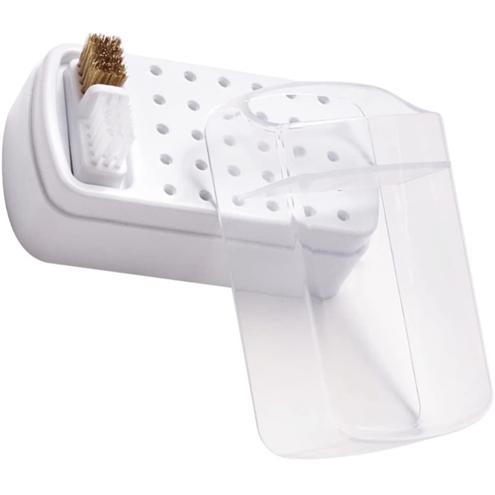 Round Nail Drill Bits Holder with Nail Drill Bits Brush, 3 Nail Drill Bits Stand Displayer Organizer (Not Include Nail Drill Bits)