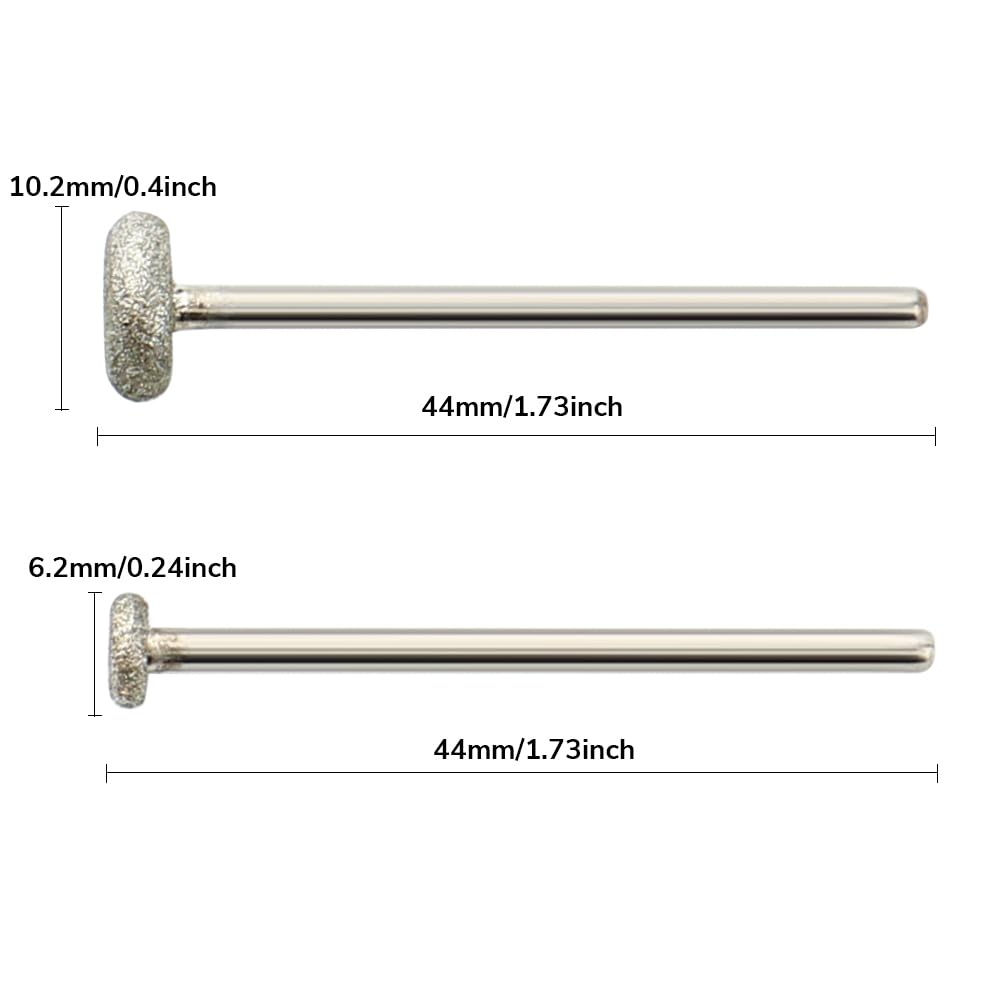 QUNZHAO 2Pcs Diamond Nail Drill Bits Carbide Cuticle Remover Bit for Under Nail Dead Skin Cleaning Cuticle Remove Nail Art Design Manicure(02 set)