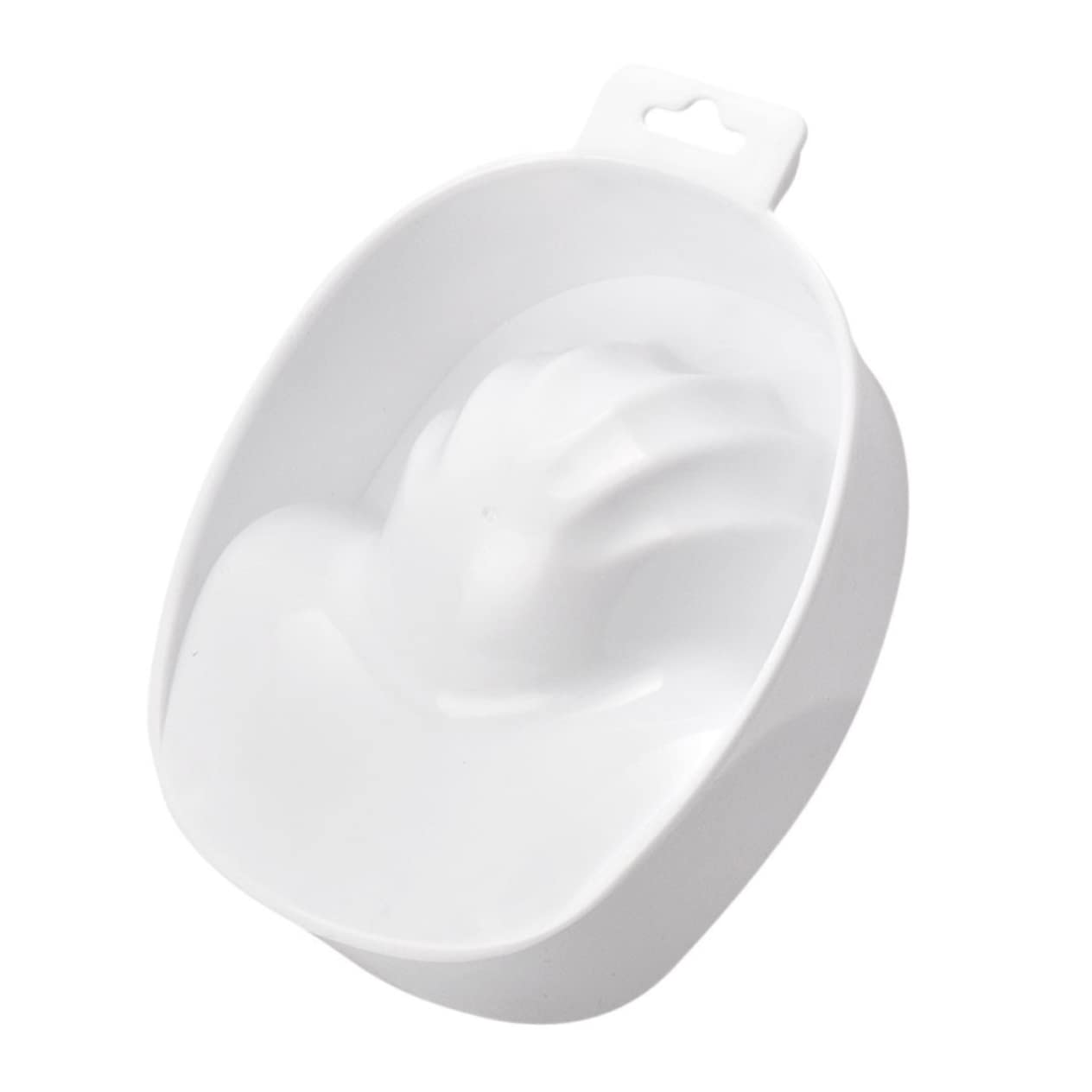 1pc Single-layer Nail Care Bowl Rectangular Soaking Bowl for Nail Art and Cuticle Treatment Manicure Tool White