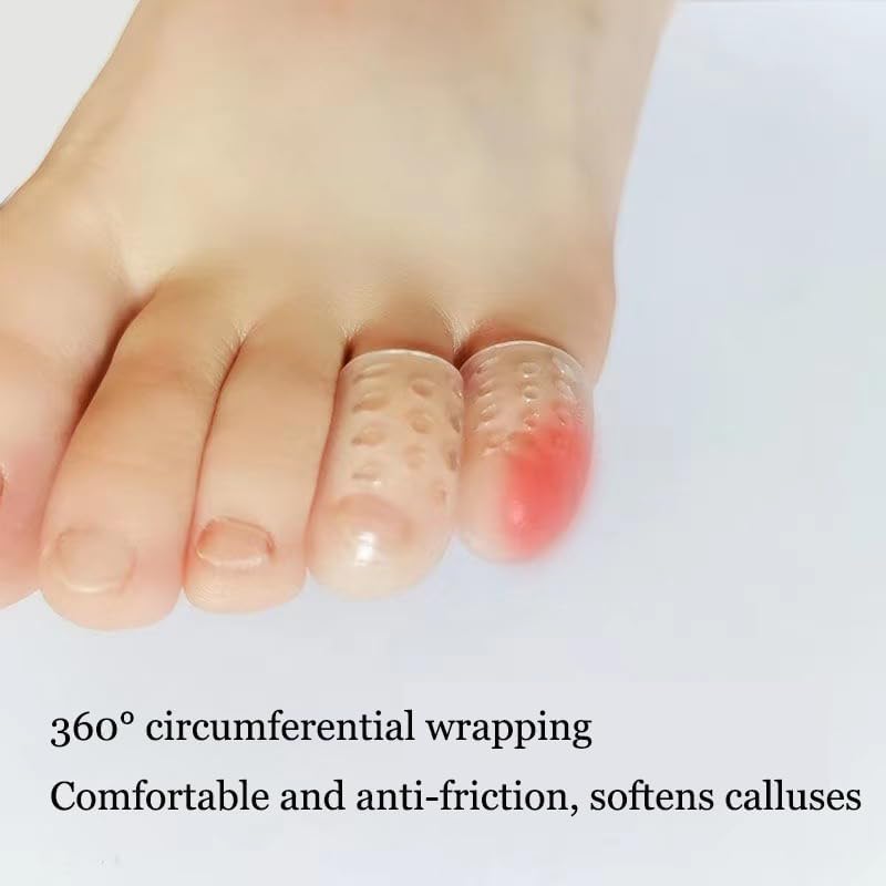 50PCS Silicone Toe Protectors - Silicone Toe Separators for Men Women - Gel Toe Covers Breathable Soft Toe Caps Guards