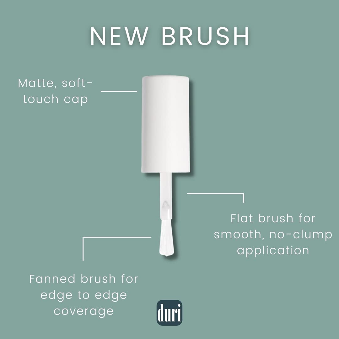 duri Nail Polish, 720 Barefoot, Creamy Pastel Green, Full Coverage, Glossy Finish, Fast Drying, 0.45 Fl Oz