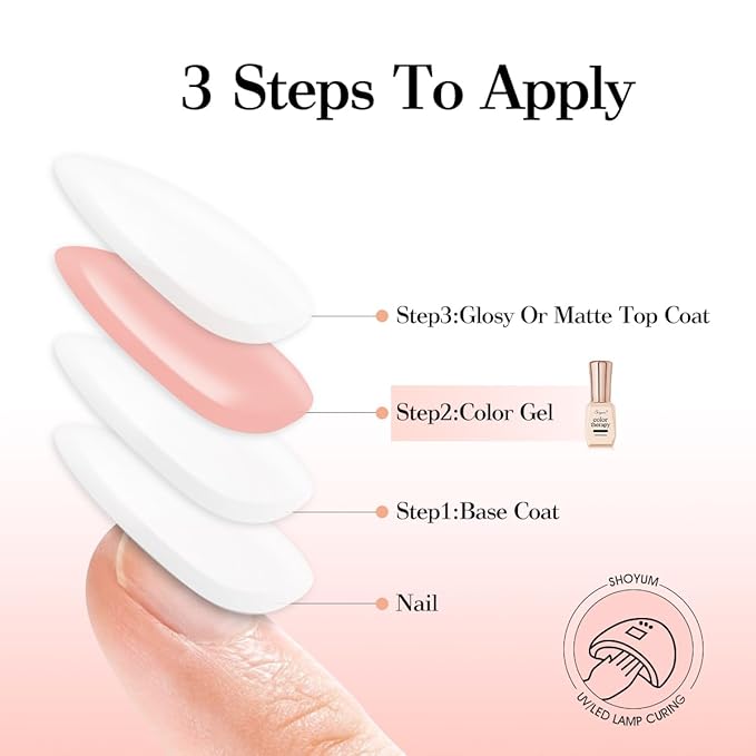 Jelly Nude Gel Nail Polish,15ml Sheer Neutral Translucent Soak Off Gel Polish, UV Light Cure for Nail Art DIY Rose Cameo X08