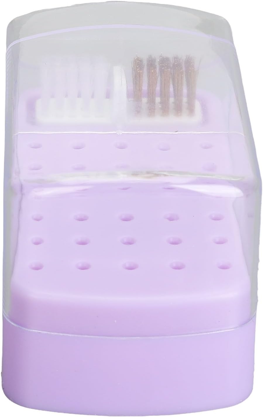 Dioche Nail Drill Bit Holder Stand, Dust Proof Storage Container Box Case Organizer for Home Use or Nail Salon with 30 Holes, Gold ( 3)