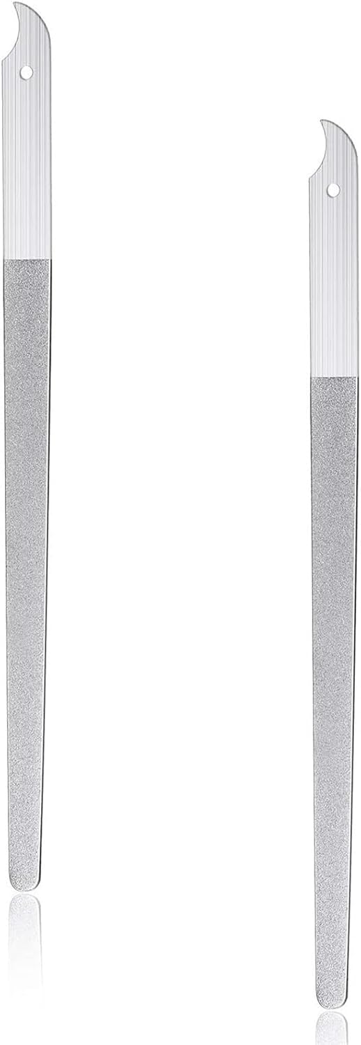 Diamond Dust Nail File - Stainless Steel Nail Dresser Nail Buffering Files - 9 Inch (9INCH-Bent)
