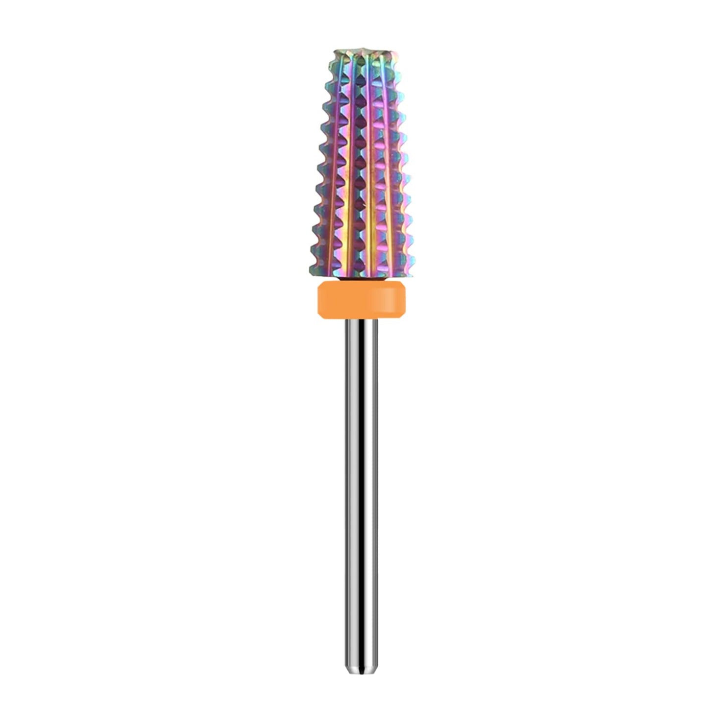5 in 1 Nail Drill Bits,Rainow Two Way Rotate use for Left and Right Handed, Fast Remove Acrylic or Hard Gel - 3/32" Shank Manicure, Nail Art Tool (2XC, Rainbow)