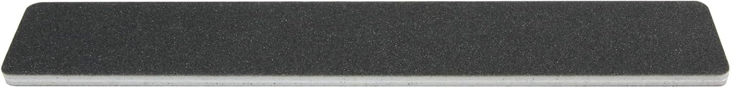 ForPro Professional Collection Rectangular Foam Boards, Black, 100/180 Grit, Double-Sided Manicure and Pedicure Nail Files, 7” L x 1.1” W, 12-Count