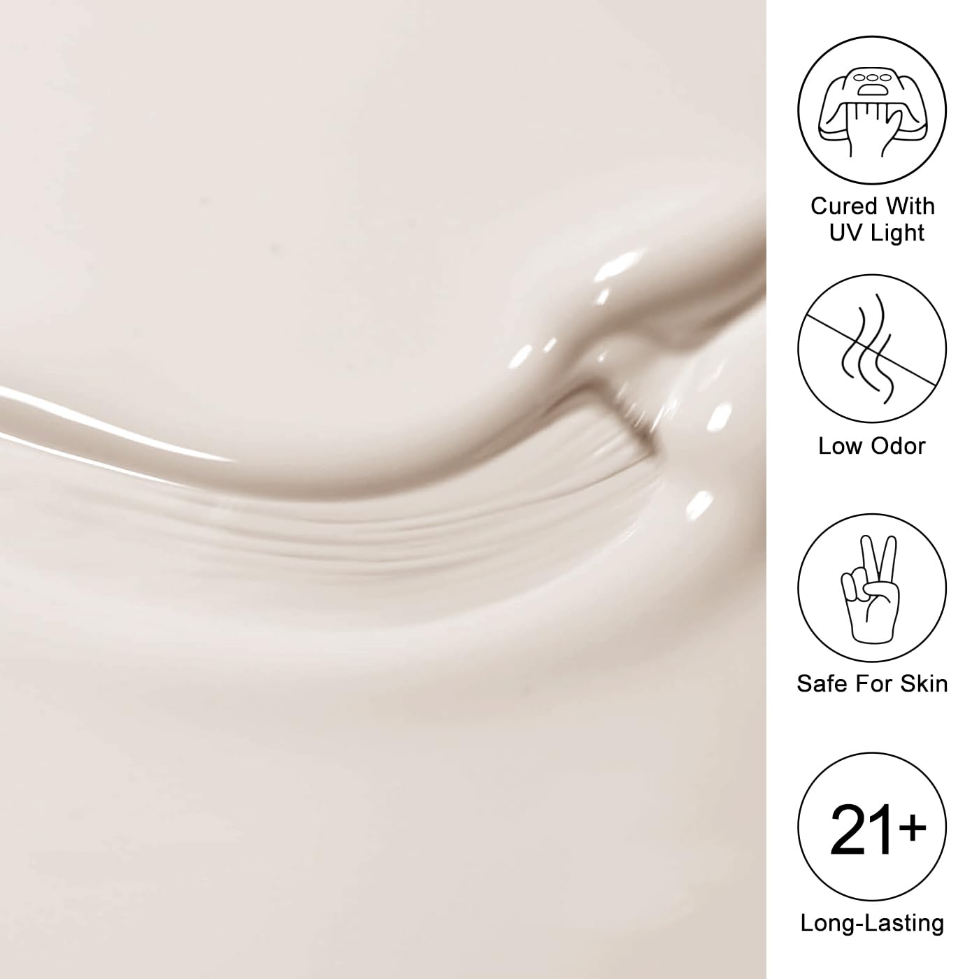 Imtiti Nude Gel Nail Polish, 0.5 Fl Oz Soy Milky White Gel Polish Soak Off LED UV Spring Summer DIY Nail Art Starter Manicure Salon