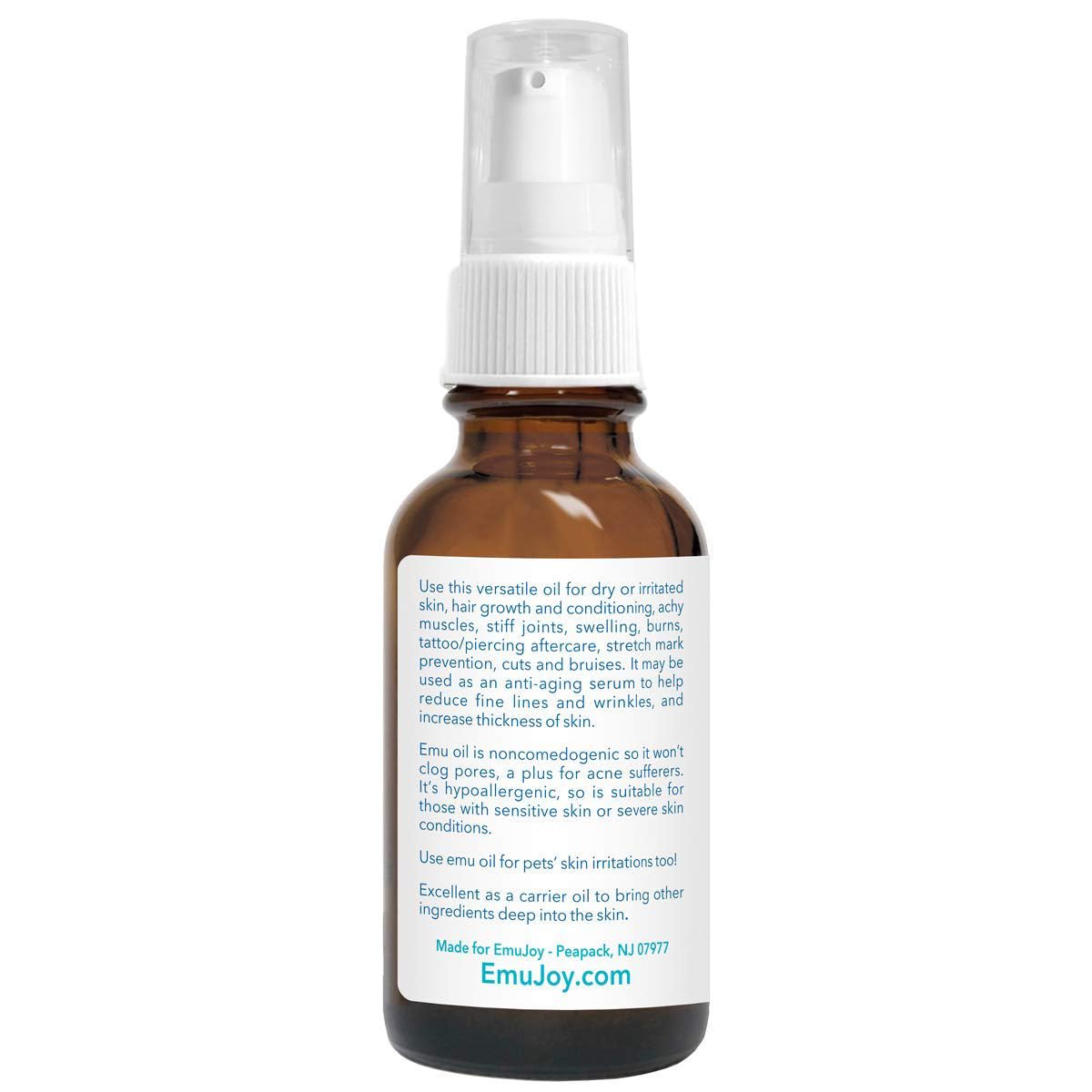 Emu Joy Emu Oil Organic - 100% Pure, Made in the USA - Emu for Skin, Face, Hair, and Nails, Piercing Bump Oil & Tattoo Aftercare (Old Packaging, 1 Fl Oz)