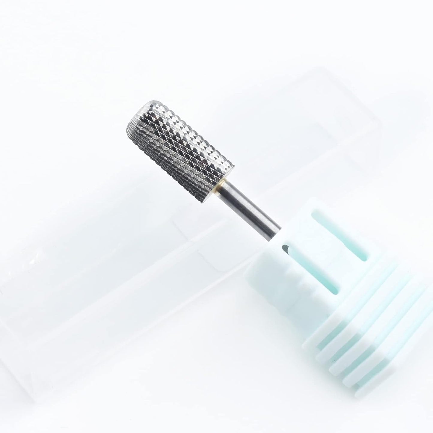 QUNZHAO Nail Drill Bits Dust proof bit Tungsten Steel Fast remove Acrylic or Hard Gel 3/32" Shank - Manicure, Nail Art, Drill Machine (Fine-F, Silver)