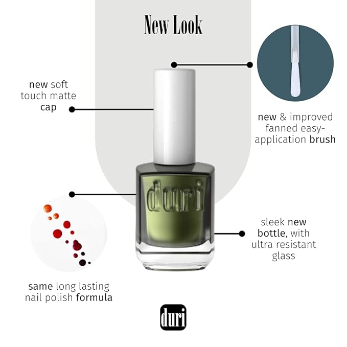 duri Nail Polish, 674 When In Rome, Soft Lavender Blue, Creamy, Full Coverage, Glossy Finish, Lasting, 0.45 Fl Oz