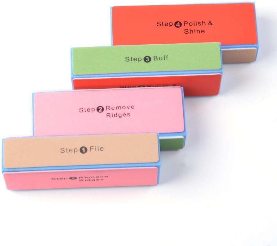 10PCS Nail Buffer Block, AHIER 4 Way Colorful Buffing Block Shine Polisher Nail Buffing File Manicure File Sanding Files