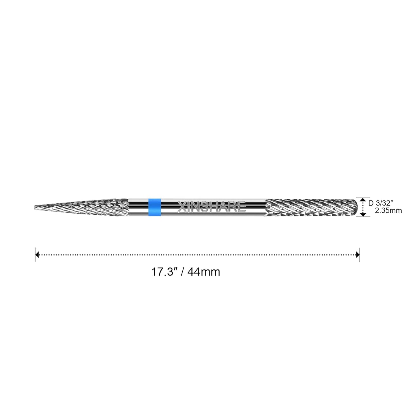 Multifunction Under Nail Drill Bit Double Ends Tungsten Carbide Sliver 3/32" Sharp Nail Gel Cuticle Remover Drill Bit for Nail Preparation Manicure Pedicure,Medium