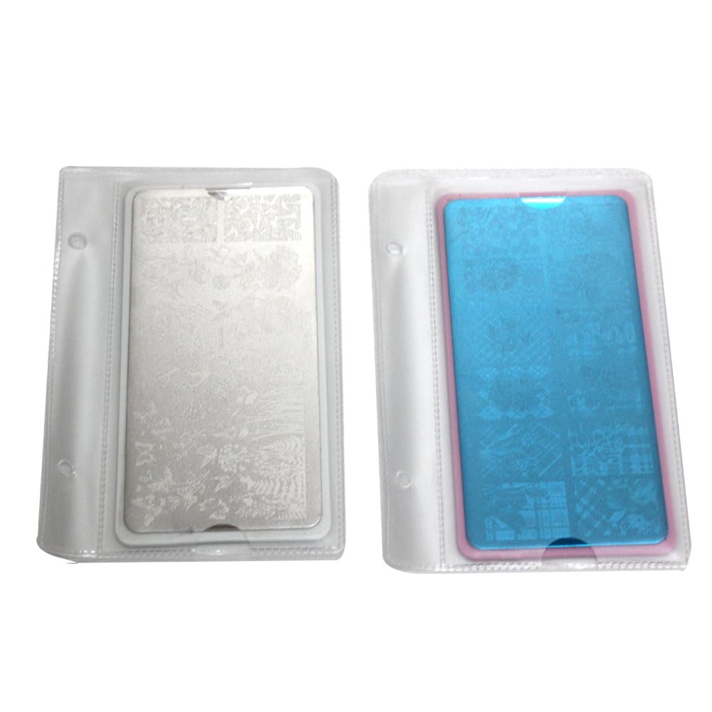 DRDS 20 Pcs Nail Stamping Plates Organizer Case Slots Nial Plates Holder Inner Page Replacement Slots for 6X12Cm Retangel Template(Only Slot Size)