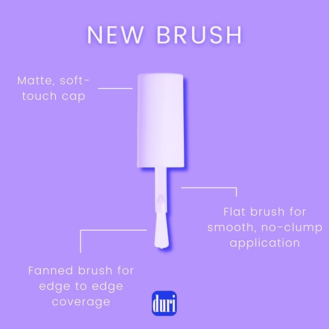 duri Nail Polish, 347 Amethyst, Violet Shimmer, Full Coverage, Glossy Metallic Finish, Quick Drying, Lasting, New Brus, 0.45 Fl Oz Cosmetics