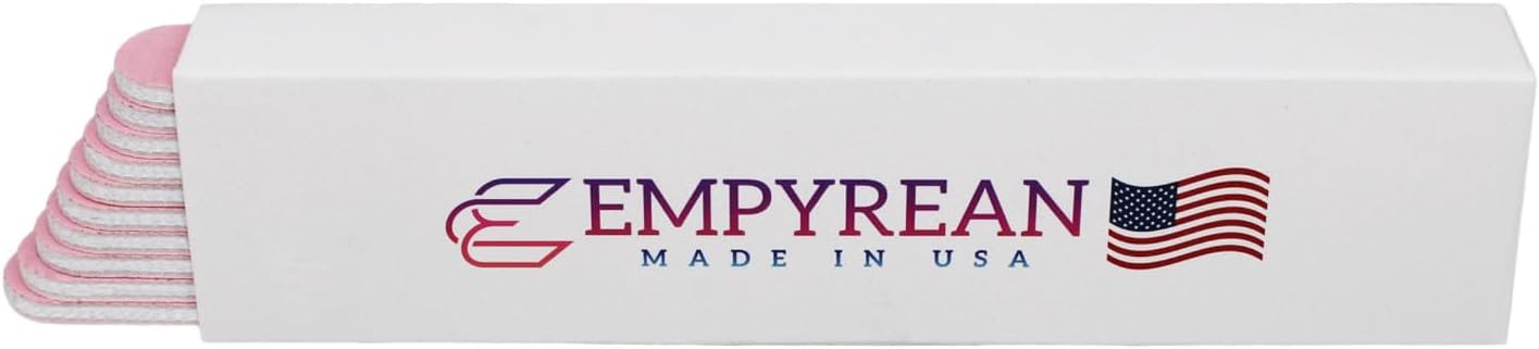 Empyrean Premium Nail Files | Made in USA | Fine 280/320 Extra Fine | Disinfectable Washable Reuseable | Pink Cushion File