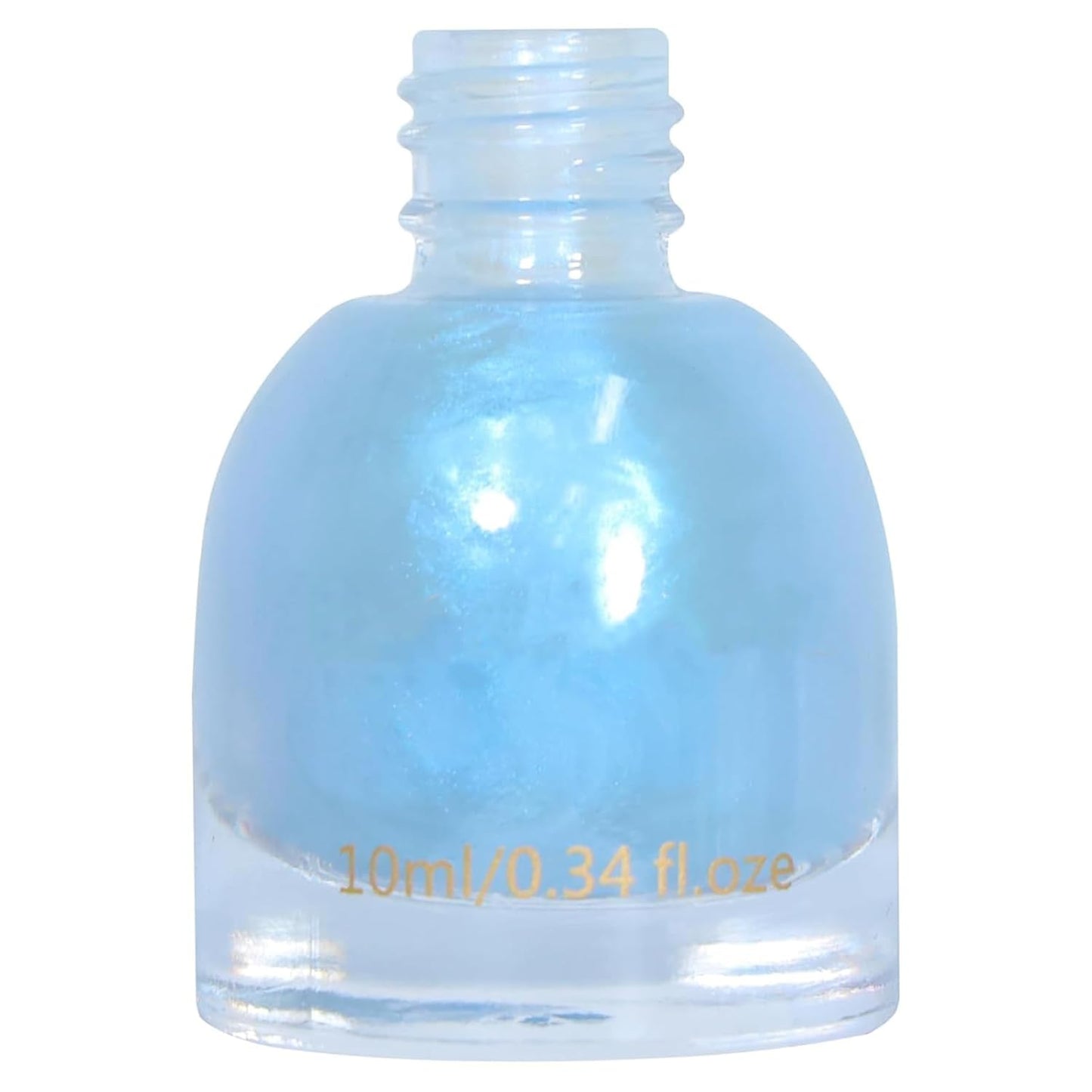 COSMOO Blue Shimmer Air Dry Nail Polish, Shimmer Blue Iridescent Quick Dry Nail Lacquer for Nail Art Varnish-10ml