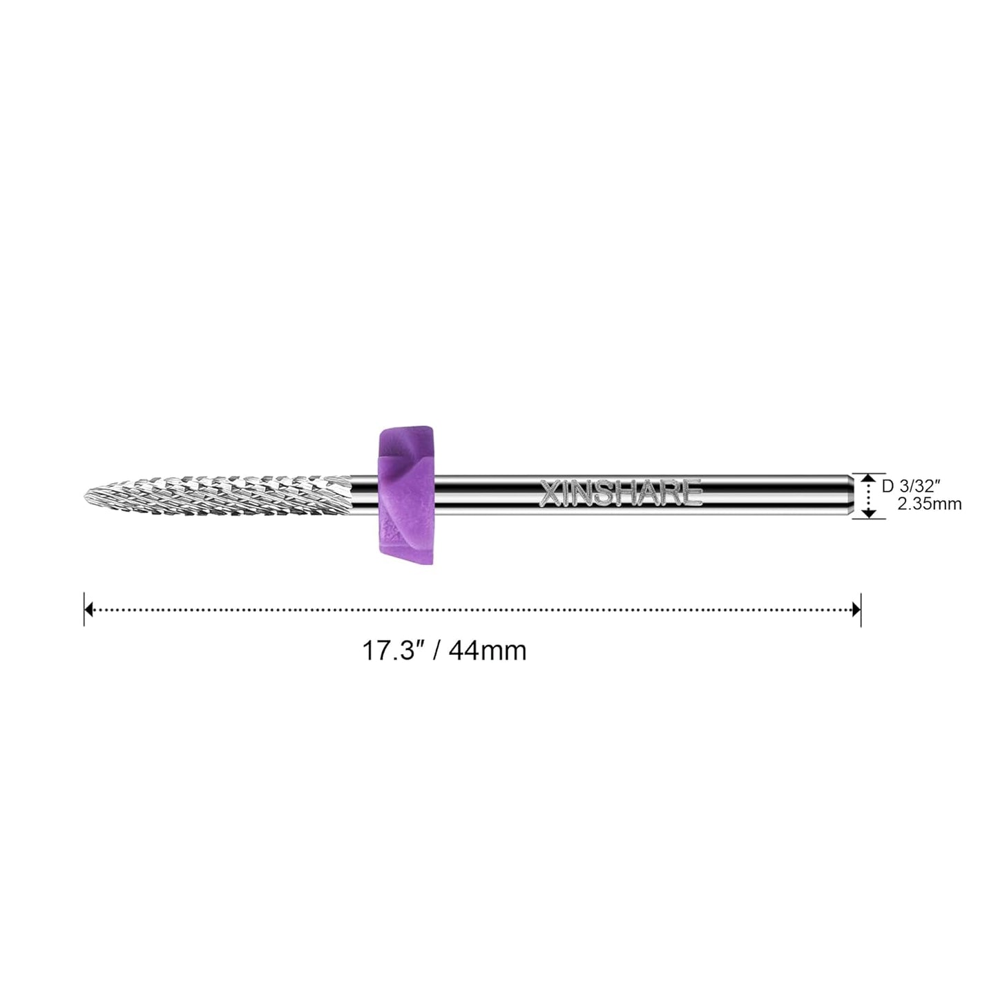 Safety Under Nail Cleaner Nail Drill Bit Tungsten Carbide Sliver 3/32" Nail Gel Cuticle Remover Drill Bit for Nail Preparation Manicure Pedicure,Fine