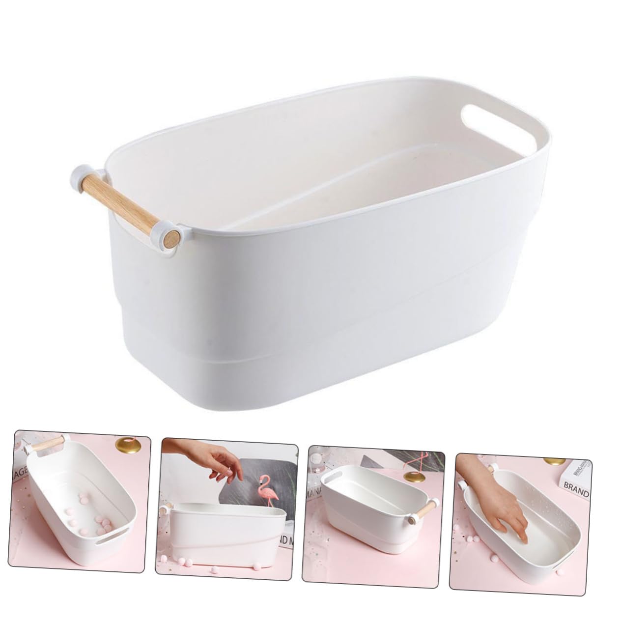 Nail Art Soak Bowl Hand Soak Bowl for Manicure White Soaking Container for Nail Salons