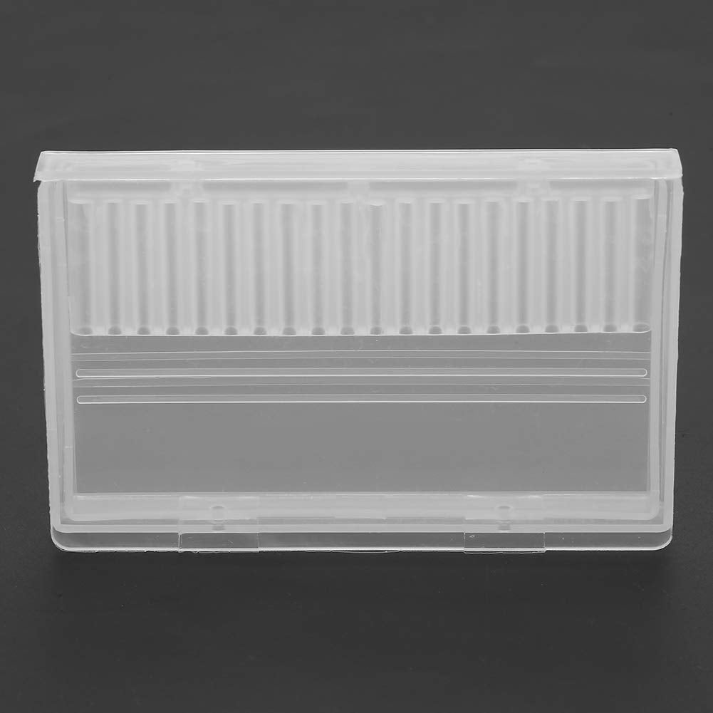 Ejoyous Nail Drill Bit Case, 20 Slots Nail Drill Bit Case Holder Manicure Tool Organizer Displayer Stand, Container Case for Drill Bits for Nail Salon DIY Art Home Storage