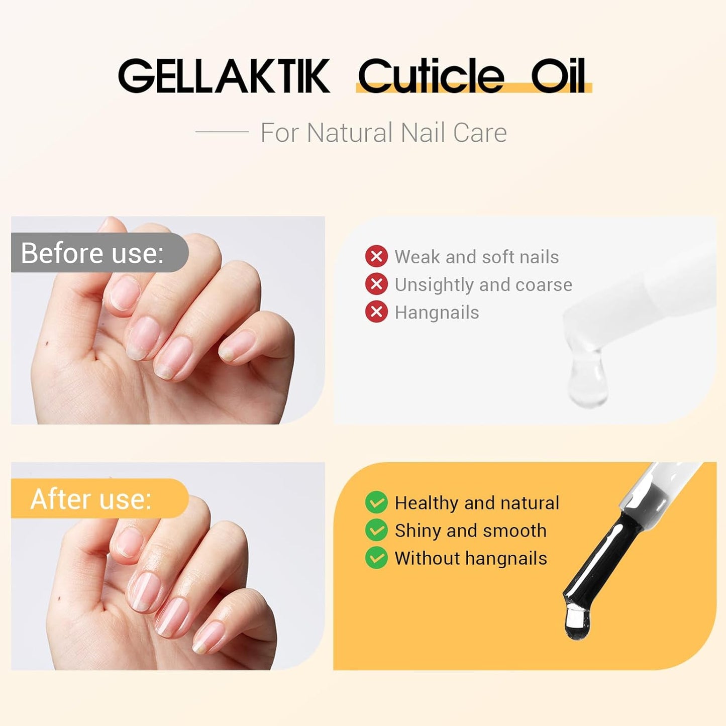 Gel Polish Remover & Cuticle Oil Kit, 2 Pack (15ml x 2), Fast No Soak No Wrap Gel Remover for Nails in 3-5 Mins, Nourishing Vitamin E & Rose Oil Cuticle Treatment