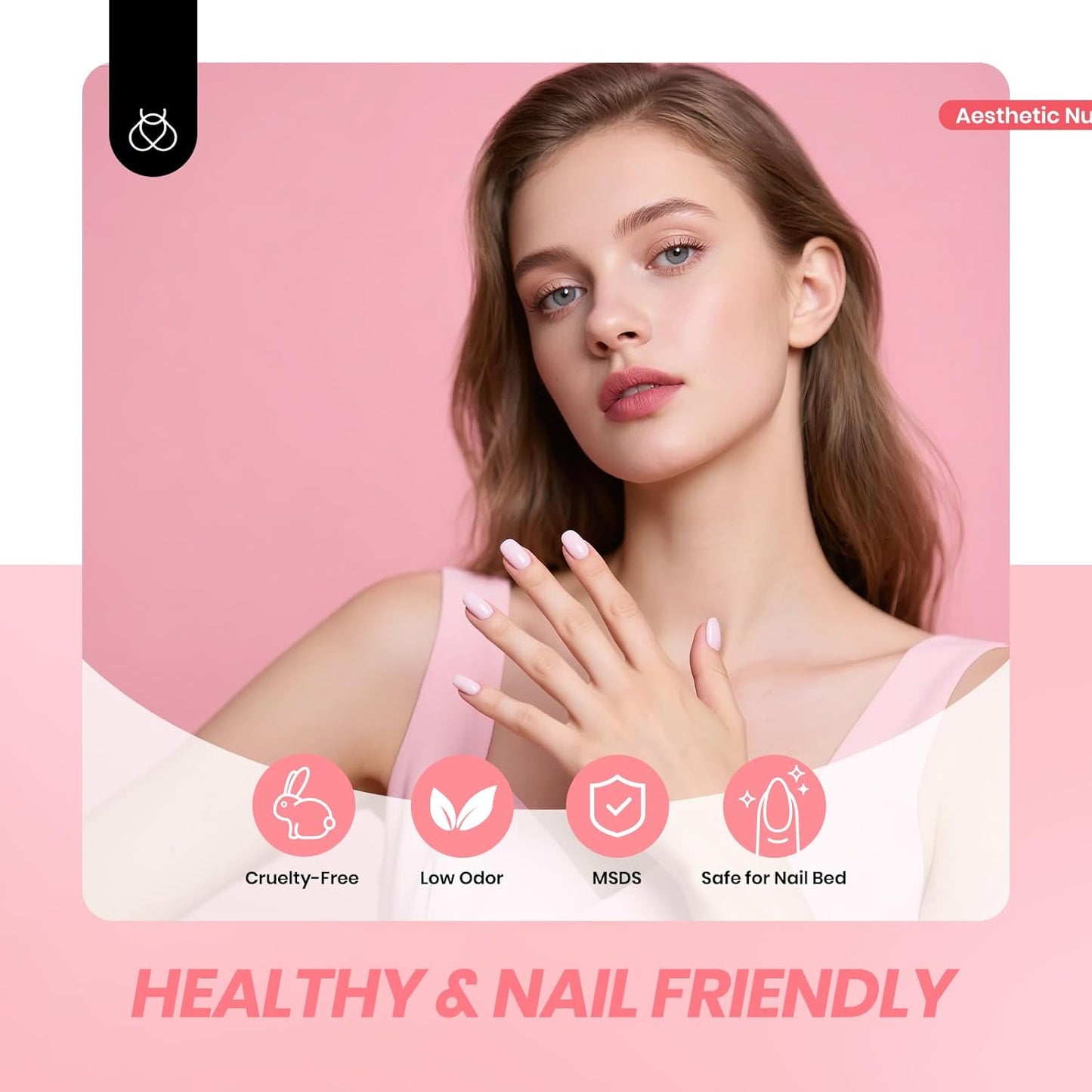 Beetles Nude Gel Nail Polish Set - 6 Colors Nude Pink Jelly Gel Polish Kit Neutral Shimmer Translucent Sheer Gel Soak off Uv Nail Concealer French Nail Art Manicure Gift for Women