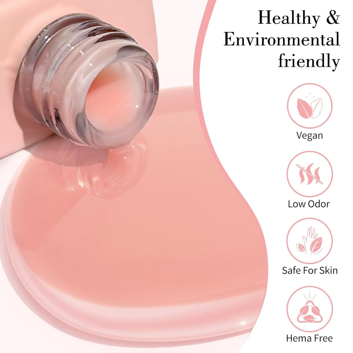 CANNI Rubber Base Gel – 9ml Nude Pink Base Coat Gel, Natural Cover Strengthening for Weak Nails, Soak Off UV LED for DIY Salon Manicure