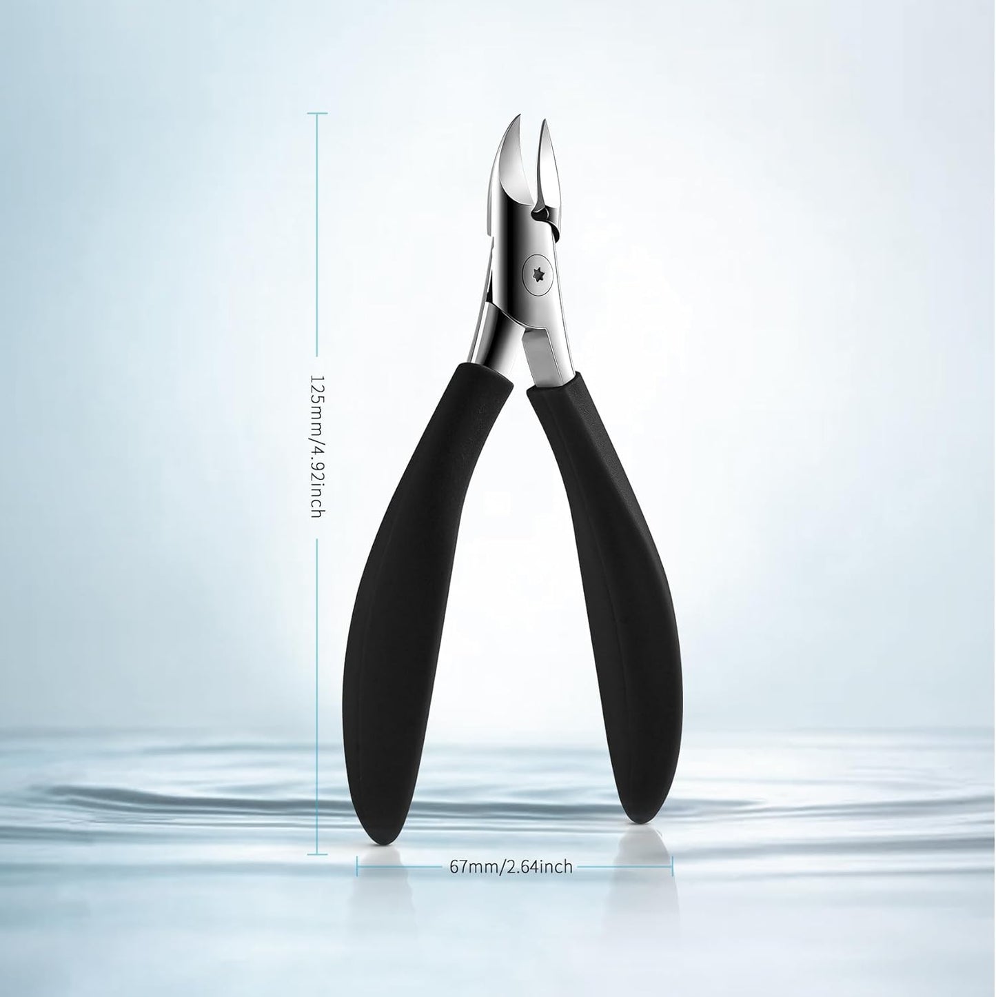 FVION Toenail Clippers, Professional Thick & Ingrown Toe Nail Clippers for Men & Seniors, Velvet-Soft Handle Toenail Cutter/Colorful Nail Clippers, High Grade Stainless Steel