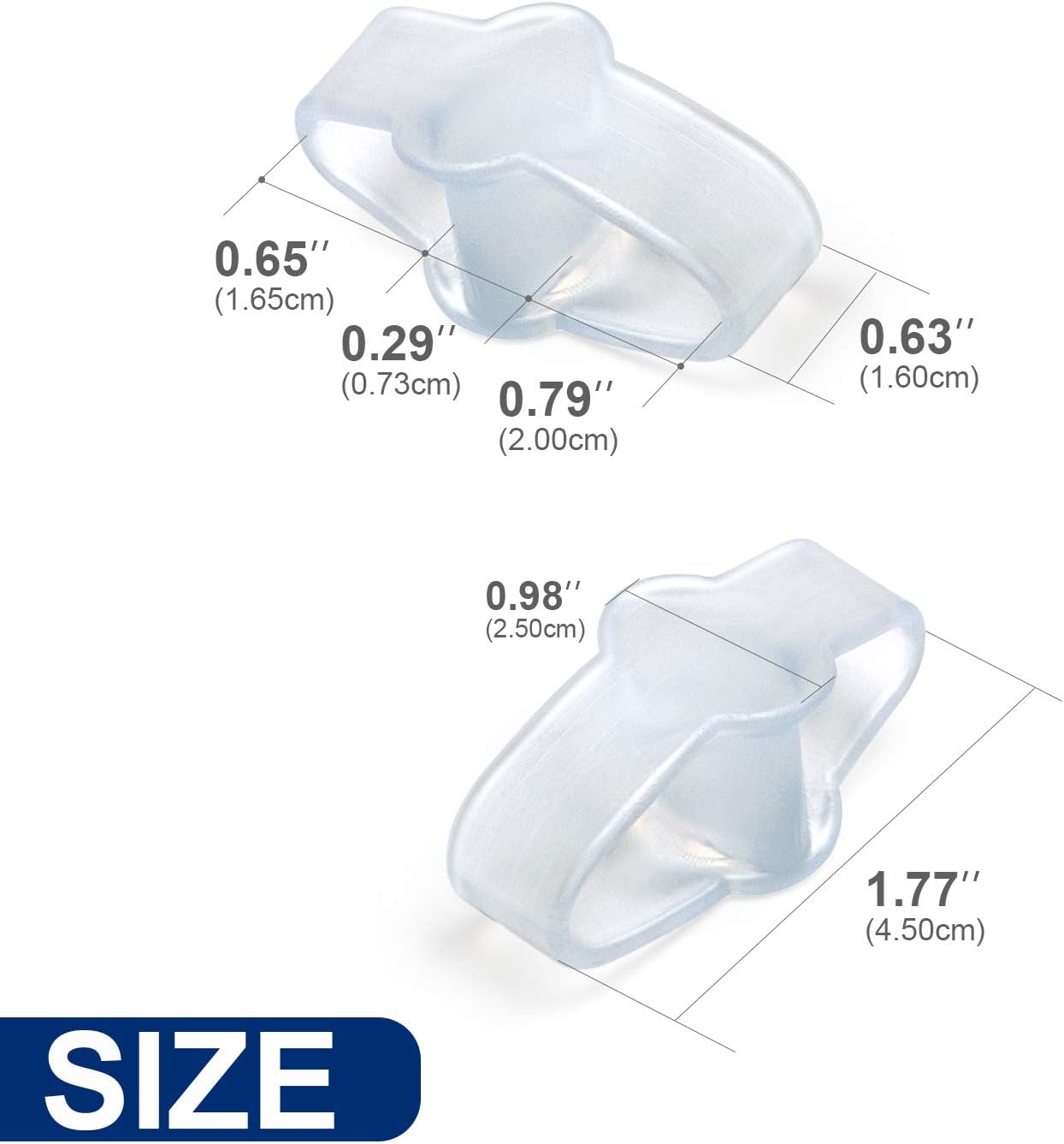Gel Toe Corrector, 10 Pack of Toe Separators with 2 Loops, Big Toe Spacer for Bunion Pain and Overlapping Toe (FSA or HSA Eligible)