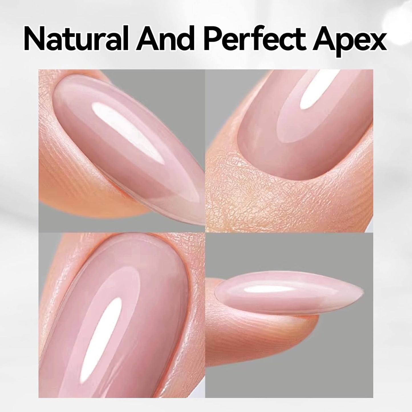 Born Pretty Builder Gel for Nails 15ML,8-in-1 Nude Brown Builder Nail Gel,LED Lamp Cured Color Base Gel Polish Coat Strengthener Extension Rhinestone Glue in a Bottle for DIY Home Salon Gifts