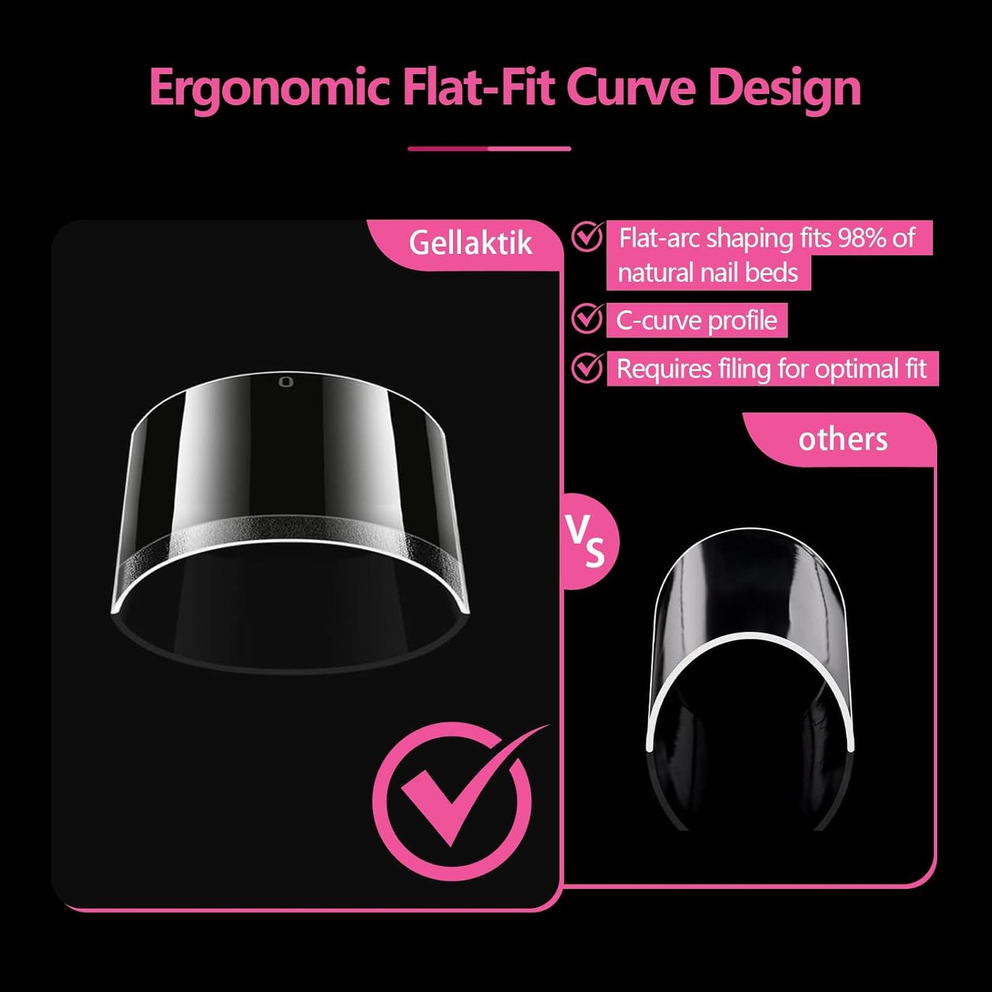 Short Square Nail Tips 504PCS, Clear Acrylic Full Cover Gel Press on Nail Tips for DIY Salon, 12 Sizes Pre-Shaped False Nails with Glossy Finish, Professional Manicure Kit & Easy Application