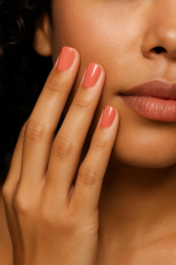 roro AHA Infused 21+ Free Nail Polish - Chip-Resistant High-Impact Nail Color Lacquer Made in the USA, Vegan/Cruelty-Free, Gluten-Free, Dream-Sicle, Light Coral, .4Fl Oz/12mL