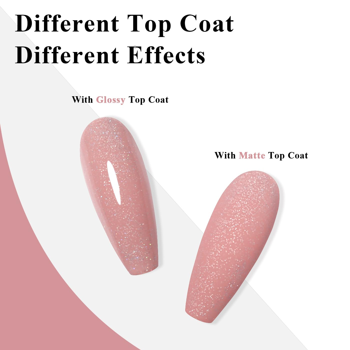 Imtiti Glitter Gel Nail Polish, Nude Iridescent Glitter Gel Polish Soak Off LED U V Shimmer Sparkle Nail Gel Polish DIY Nail Art Starter Manicure Salon Gel Nail Polish Kit for Women Girls 10ML