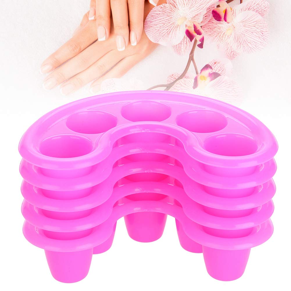 Nail Gel Removal Bowl, 5 Pcs Multi-Hole Soak Off Finger Bowl Dishes, Nail Art Kit for Acrylic Gel Removal, Manicure Spa Tool for Salon & Household Use