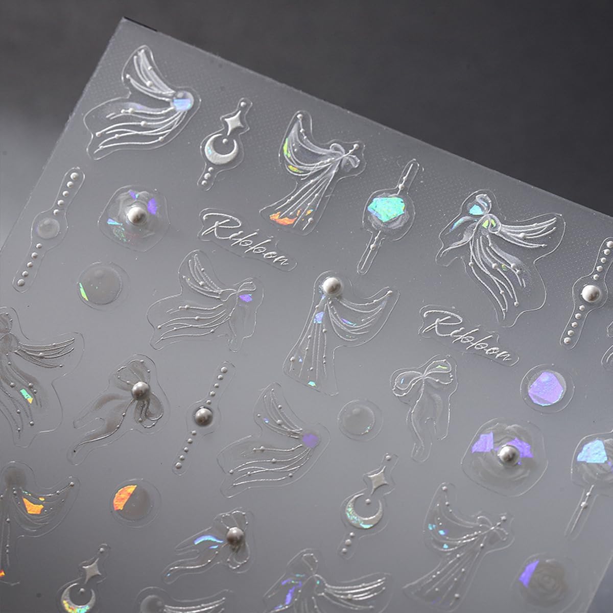 White Flower Nail Art Stickers Decals 5D Embossed Nail Decals Self Adhesive Pearl Bow Nails Stickers Spring Flower Nails Transfer Decals Floral Nails Supplies for Women Nail Art Decorations