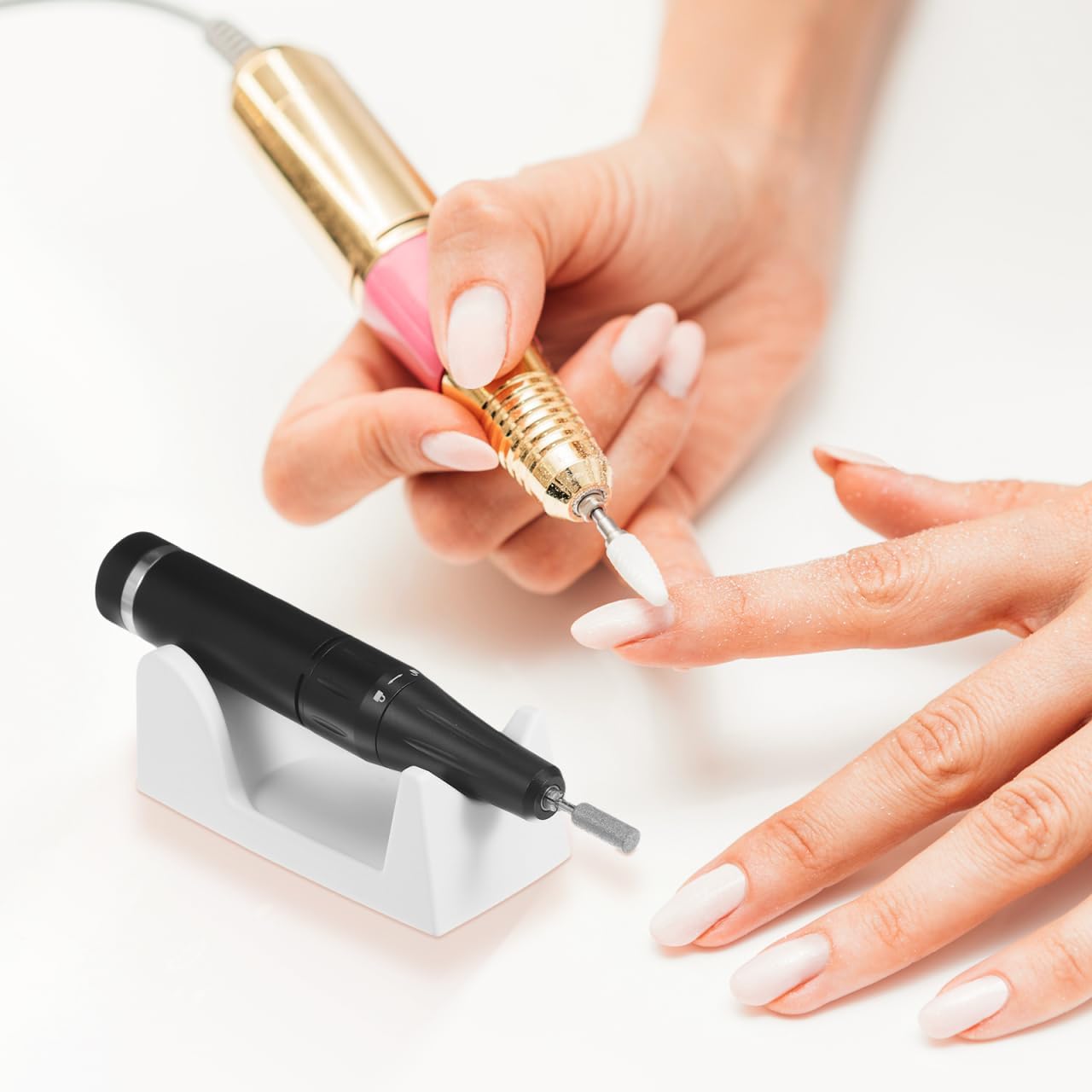 Nails Drill Handle Holder Manicure Efile Nail Drill Holder Desktop Grinding Machine Bracket Random Color