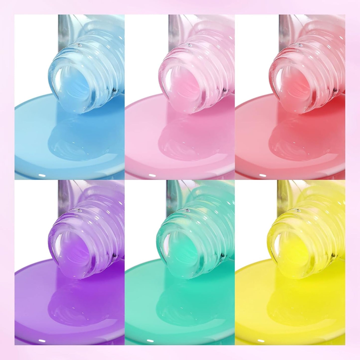 Pastel Nail Polish Set Non Gel, Quick Dry Macaron Nail Polish Spring Summer Color Air Fast Drying Fingernail Lacquer Manicure DIY Salon Gift(Pink Red Yellow Purple Blue Green Colors)