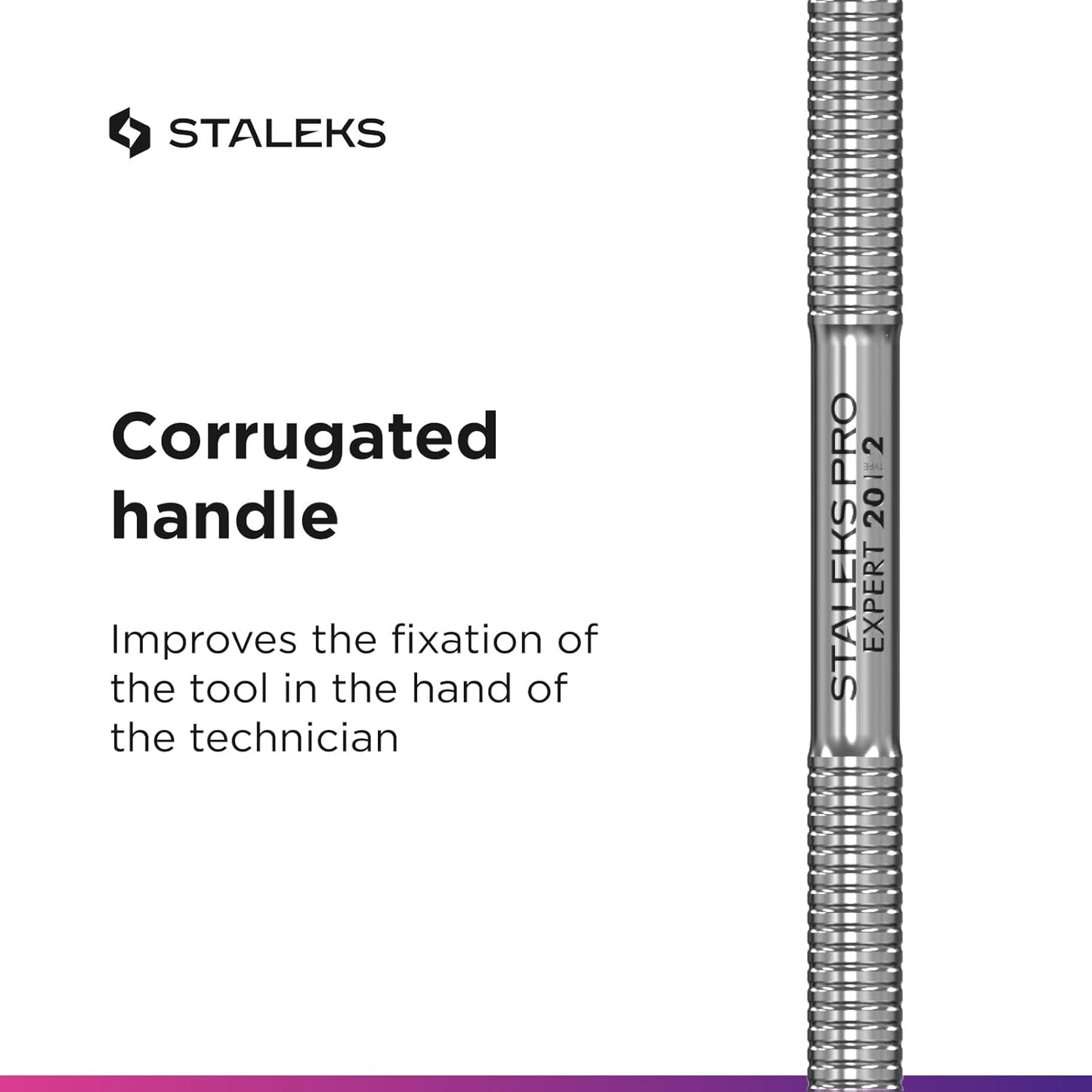 Staleks Pro Pedicure Curette Expert 20 Type 2 – Professional Double-Ended Pedicure Tool Ingrown Nail & Callus Remover Stainless Steel Ergonomic Grip Corrosion Resistant