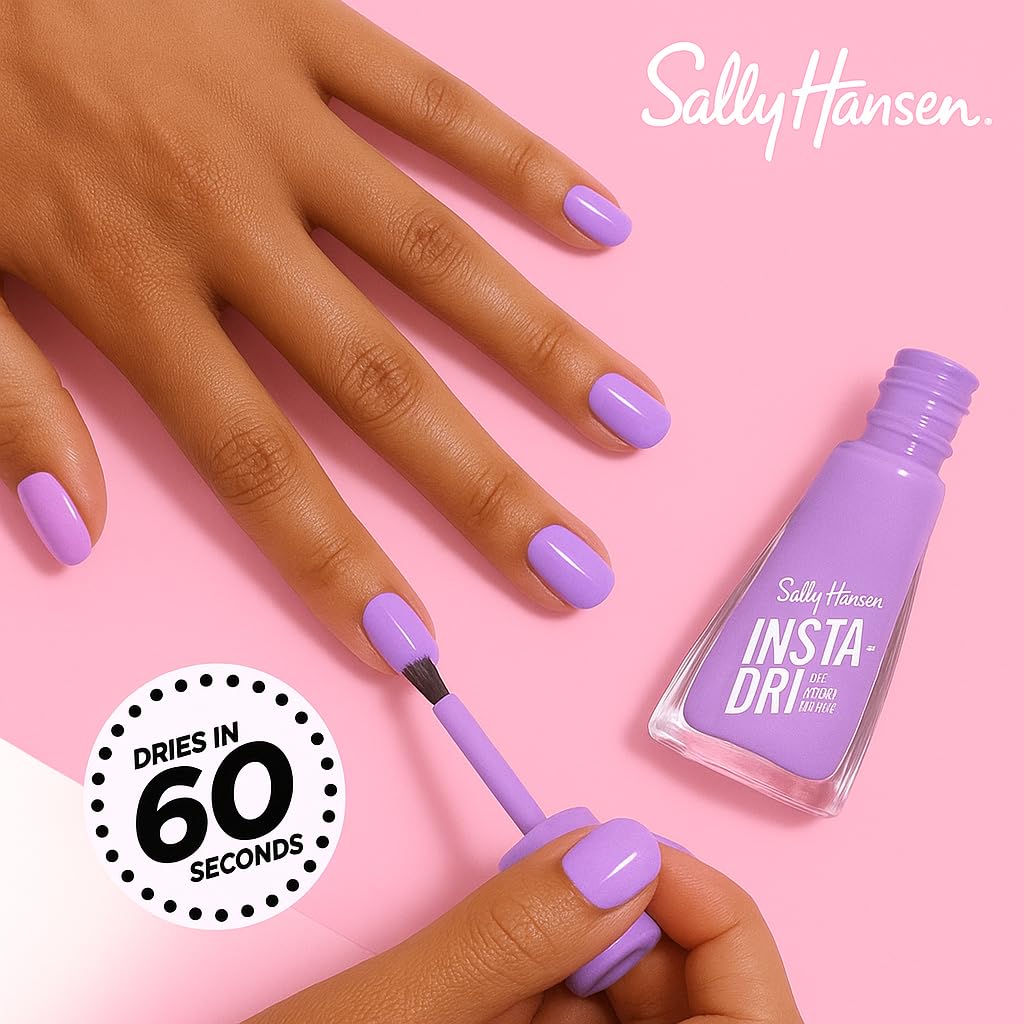 Sally Hansen Insta-Dri Nail Polish | Quick Dry, Long Lasting, Streak-Free Shine | Opaque, Shiny | 484 Mind Blending | Dark Purple Nail Color