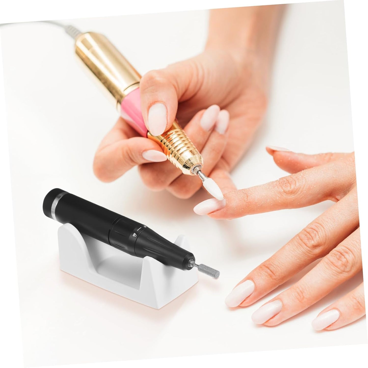 8pcs Nail Art Electric Polisher Handle Holder Rack Lightweight Plastic Manicure Supply for Organized Nail Shop Simple Design for Convenient Use and Decoration