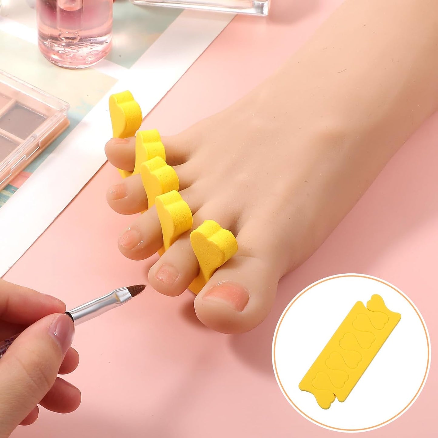500 Pcs (250 Pairs) Toe Separators Pedicure Tool Kit Soft Toe Spacers for Pedicures Spreaders Finger Dividers for Women Men Feet Nail Toenails Art Painting Polish Spa(Multicolors)