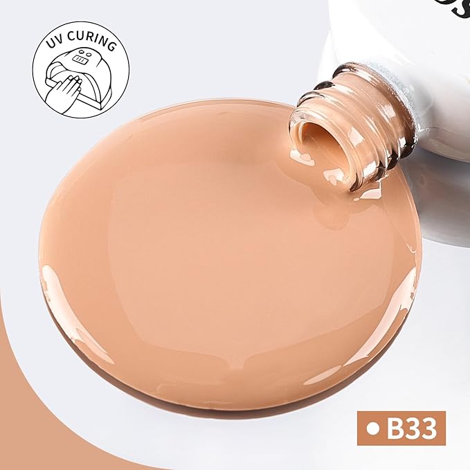 JODSONE Pale Brown Gel Nail Polish 10ml Gel Polish Pale Brown Nail Color Professional Finish Long-Lasting Chip-Resistant Easy Application Need U V Lamp Curing