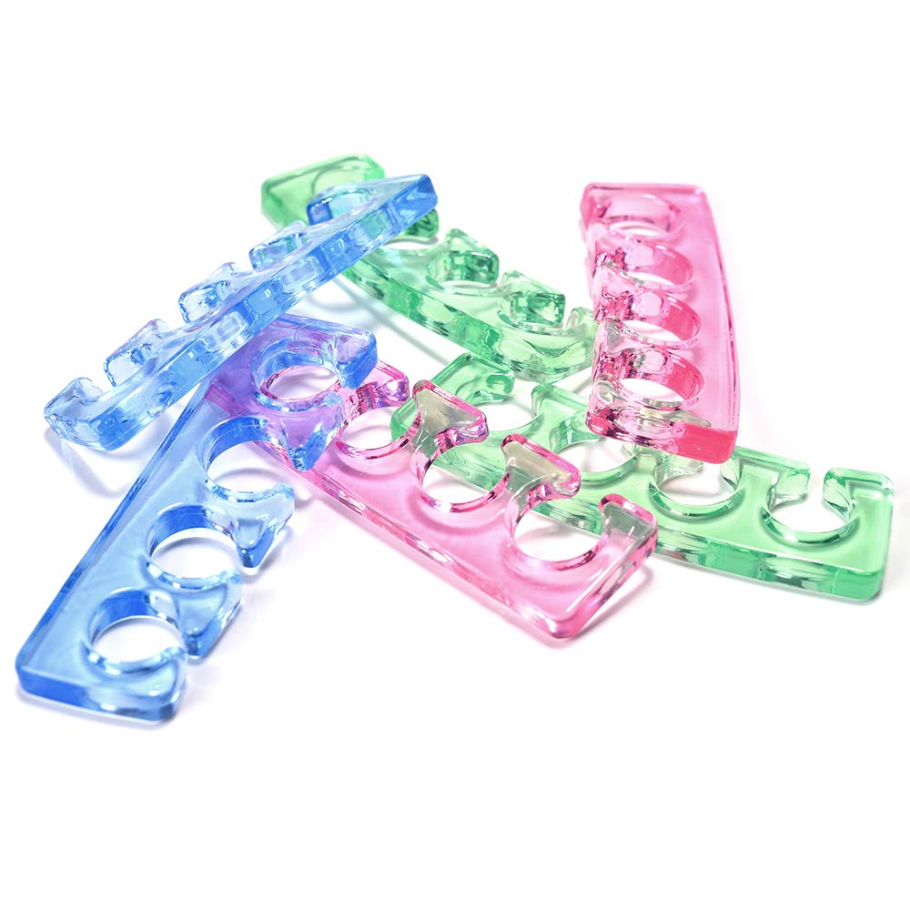 Toe Separators Flexible Soft Silicone Finger Toe Spacers for Nail Polish Pedicure Tools (Green)