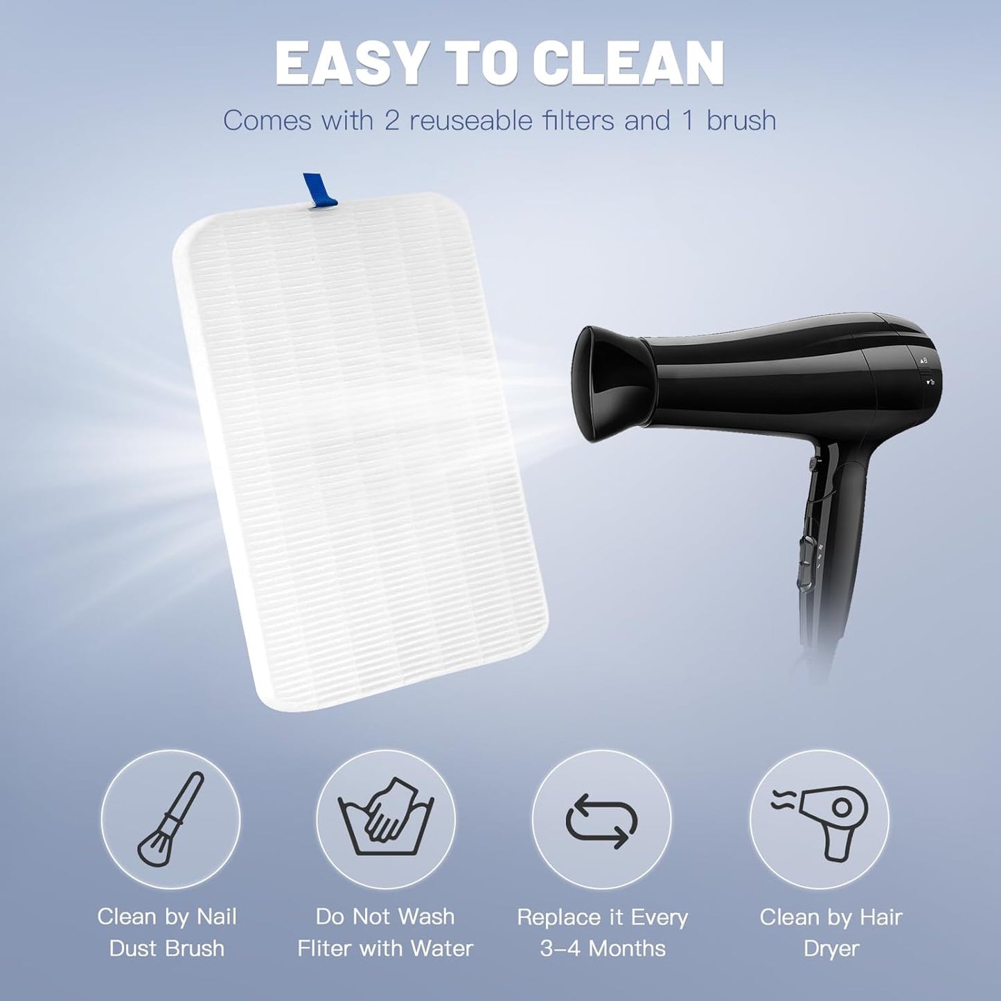 Rechargeable Cordless Nail Dust Collector: Powerful Quiet Nail Fan Vacuum Dust Collector with 2 Filters 1 Brush, Nail Vent Dust Extractor Cleaner for Acrylic Gel Nail Polishing Nail Tech Use, White