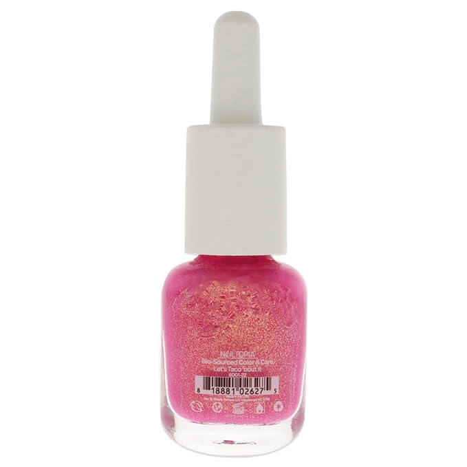 Nailtopia Bio-Sourced, Chip-Free Nail Lacquer - Fast Dry Nail Polish - Superfood-Infused - Natural Nail Polish - Lets Taco Bout It - 0.169 oz