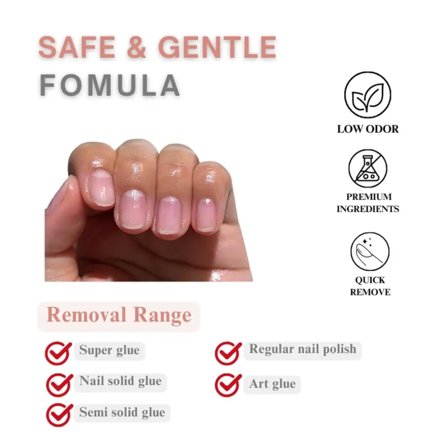 Nail Glue Remover Pen for Press On Nails, Portable Fast-Acting Jojoba Oil Formula, Acetone-Free, At-Home & Travel Care 2ml/0.11fl. oz. (1 Pcs Nail Glue Remover Pen)